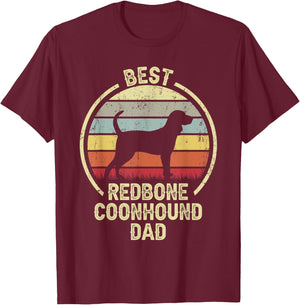 Best Dog Father Dad - Vintage Reds Redbone Coonhound Women T-Shirt - T-Shirt | Maroon