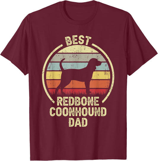Best Dog Father Dad - Vintage Reds Redbone Coonhound Women T-Shirt - T-Shirt | Maroon