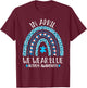 In April We Wear Blue Rainbow Autism Awareness Month T-Shirt - T-Shirt | Maroon