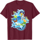 Frutiger Aero Metro Maximalist 2000s Nostalgia T-Shirt - T-Shirt | Maroon