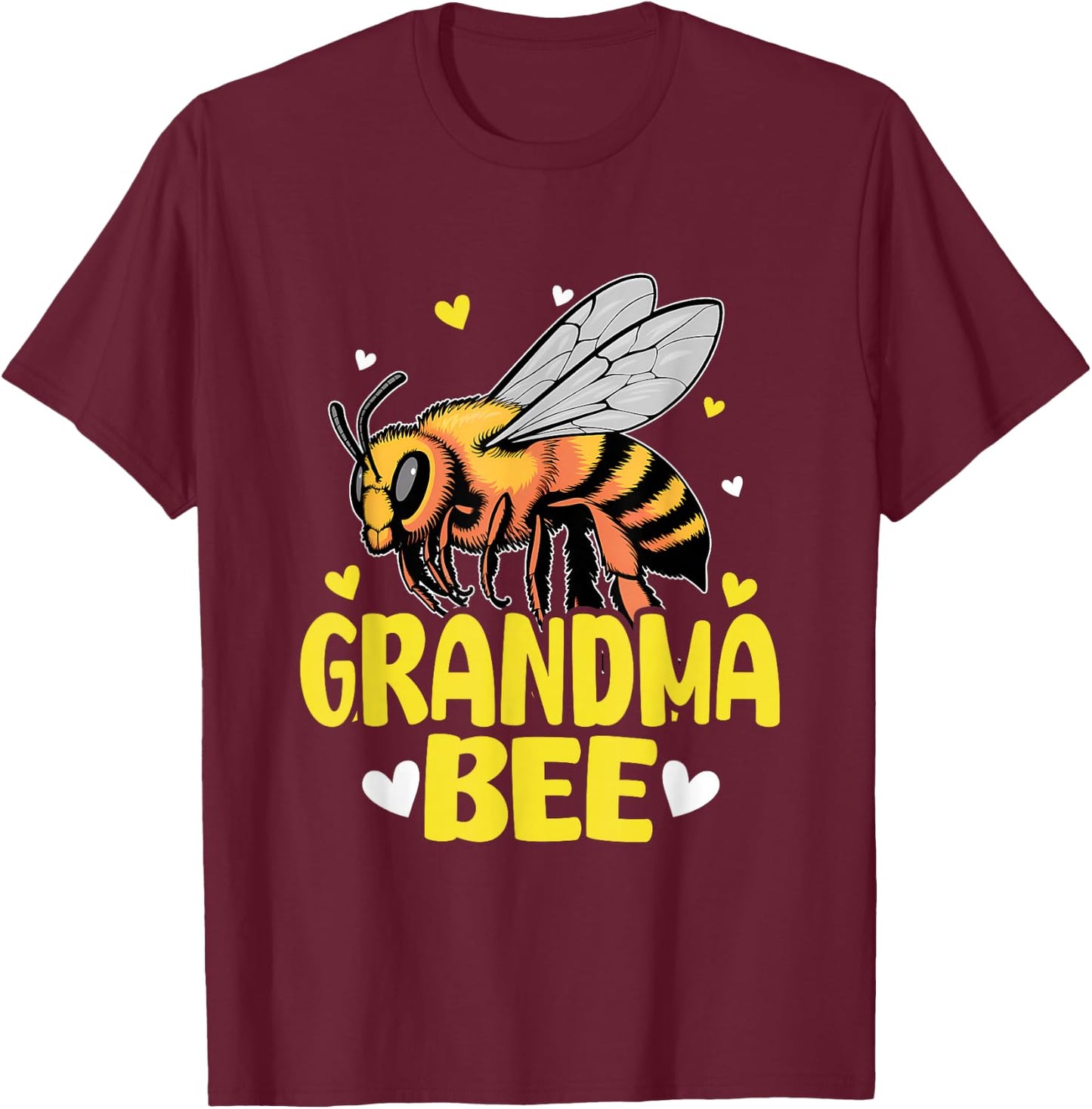 Grandma Bee Cute Beekeeping Birthday Party Matching Family T-Shirt - T-Shirt | Maroon