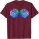 Mermaid Costume Women's Carnival Shell , black T-Shirt - T-Shirt | Maroon