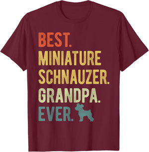 Best Miniature Schnauzer Grandpa Ever Dog Lover Father's Day Women T-Shirt - T-Shirt | Maroon