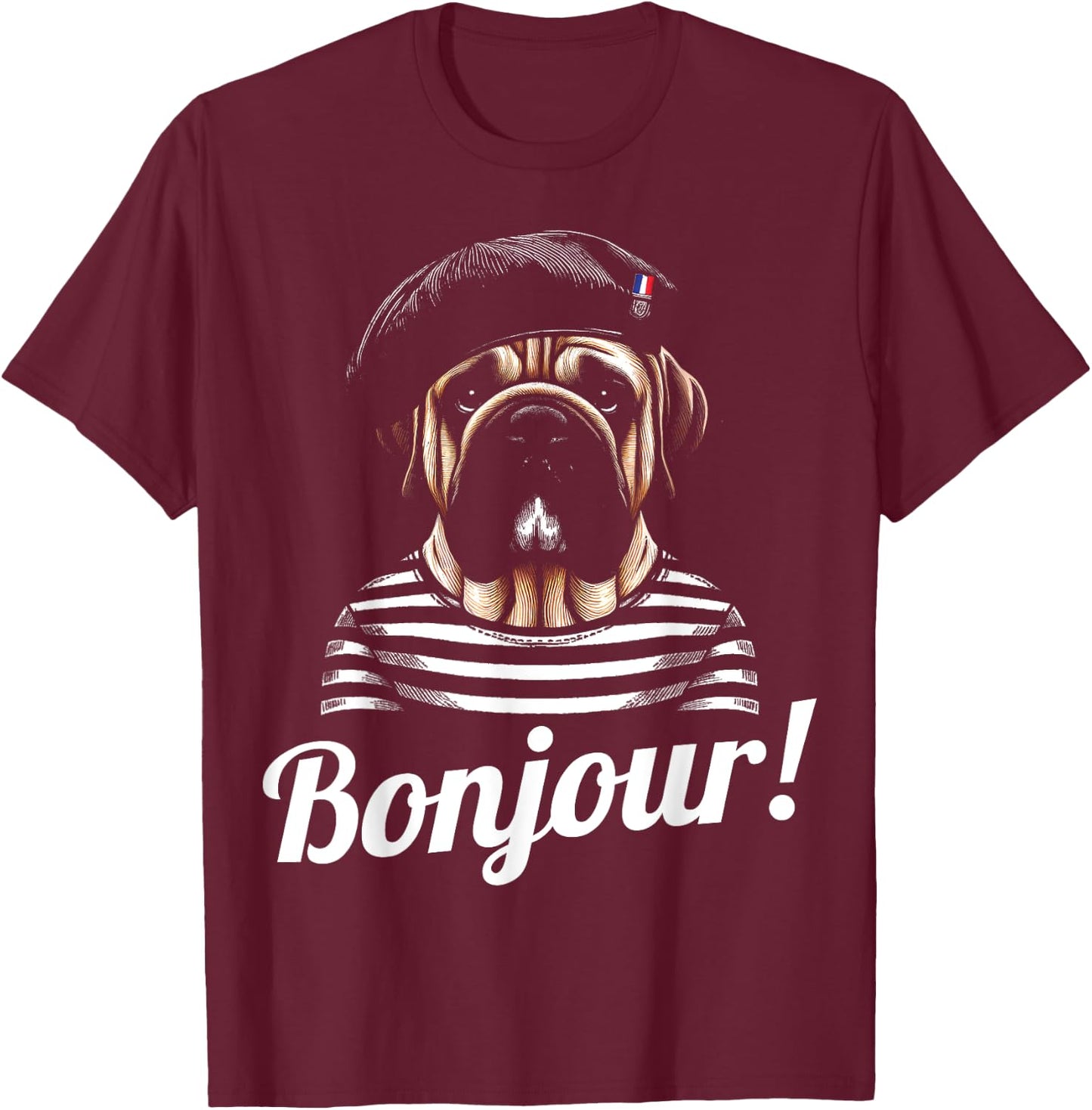 French Mastiff T-Shirt - T-Shirt | Maroon