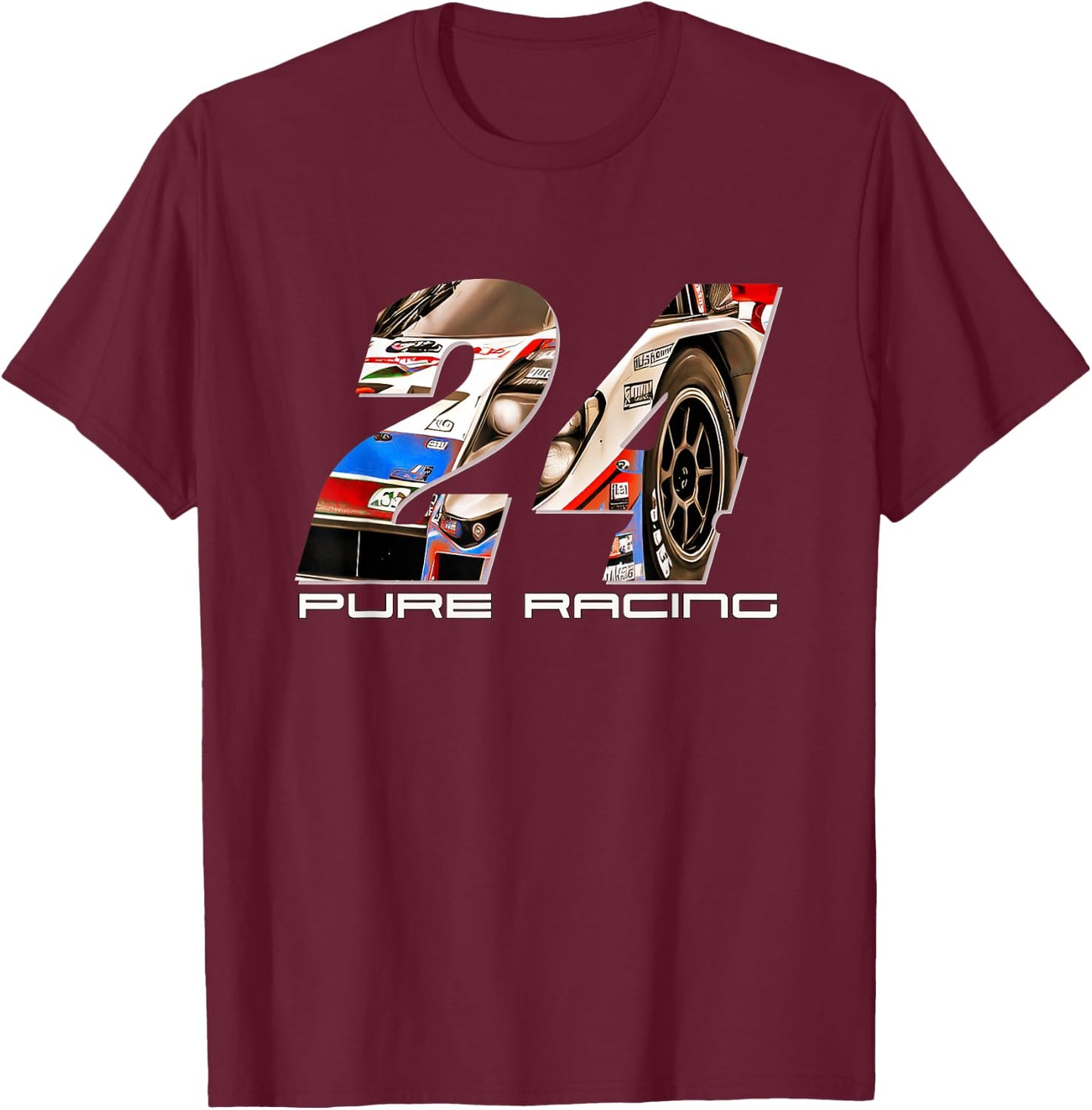 24h Endurance Racing, we Celebrate Motorsport Great Fan T-Shirt - T-Shirt | Maroon