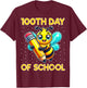 100th Day Of School Cute Bee 100 Days Of School Kids Teacher T-Shirt - T-Shirt | Maroon