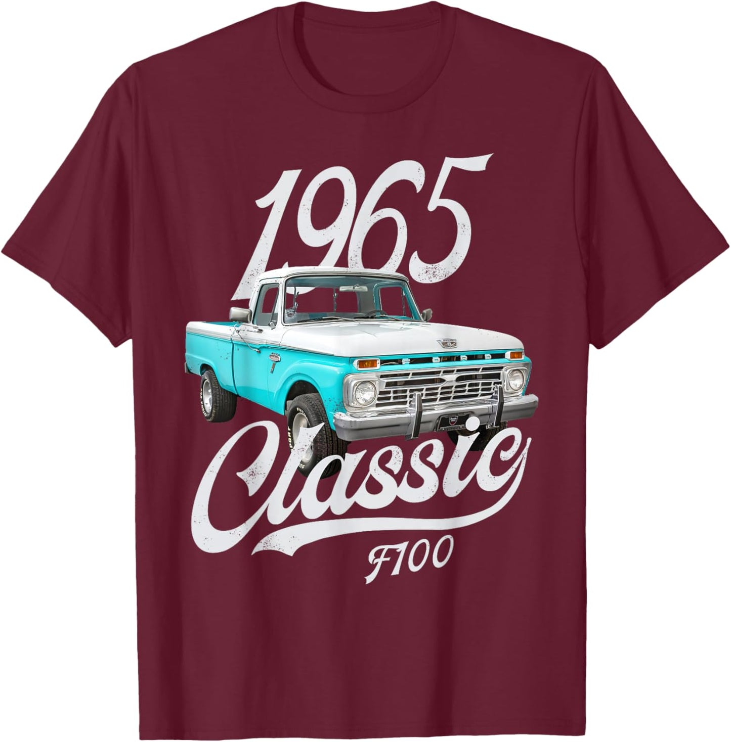 1965 classic f100 White T-Shirt - T-Shirt | Maroon