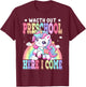 Watch Out Preschool Here I Come Unicorn Back To School T-Shirt - T-Shirt | Maroon