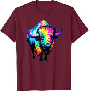 Tie Dye Buffalo T-Shirt - T-Shirt | Maroon