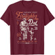 Distressed Firefighter Dad Fathers Day Fireman T-Shirt - T-Shirt | Maroon