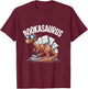Book Dinosaur T-Rex Bookworm Dino Funny Book Reading T-Shirt - T-Shirt | Maroon