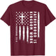 Fatherhood is Kingdom Work Christian Dad US Flag Fathers Day T-Shirt - T-Shirt | Maroon