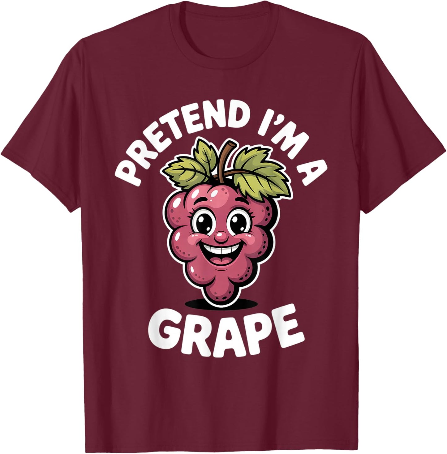 Grapes Pretend I'm A Grape Funny Fruit Grape Lover Kids T-Shirt - T-Shirt | Maroon