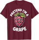 Grapes Pretend I'm A Grape Funny Fruit Grape Lover Kids T-Shirt - T-Shirt | Maroon