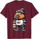 Funny Capybara Skater Skateboard Hip Hop Men Women Kids T-Shirt - T-Shirt | Maroon