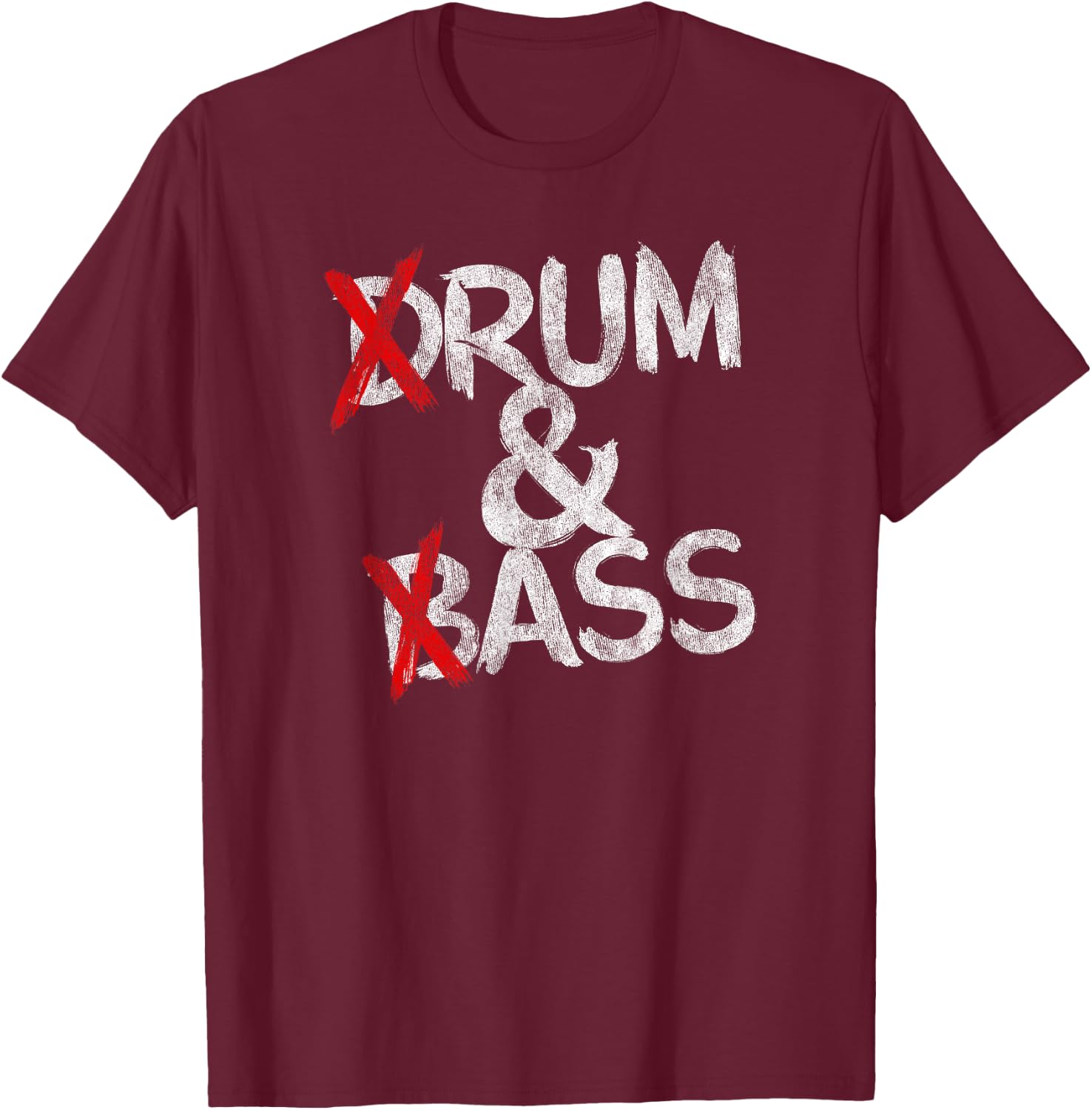 Drum And Bass Rum & Ass Vintage T-Shirt - T-Shirt | Maroon