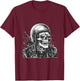 Skeleton Skull Biker Rocker Skull Punk Rock T-Shirt - T-Shirt | Maroon