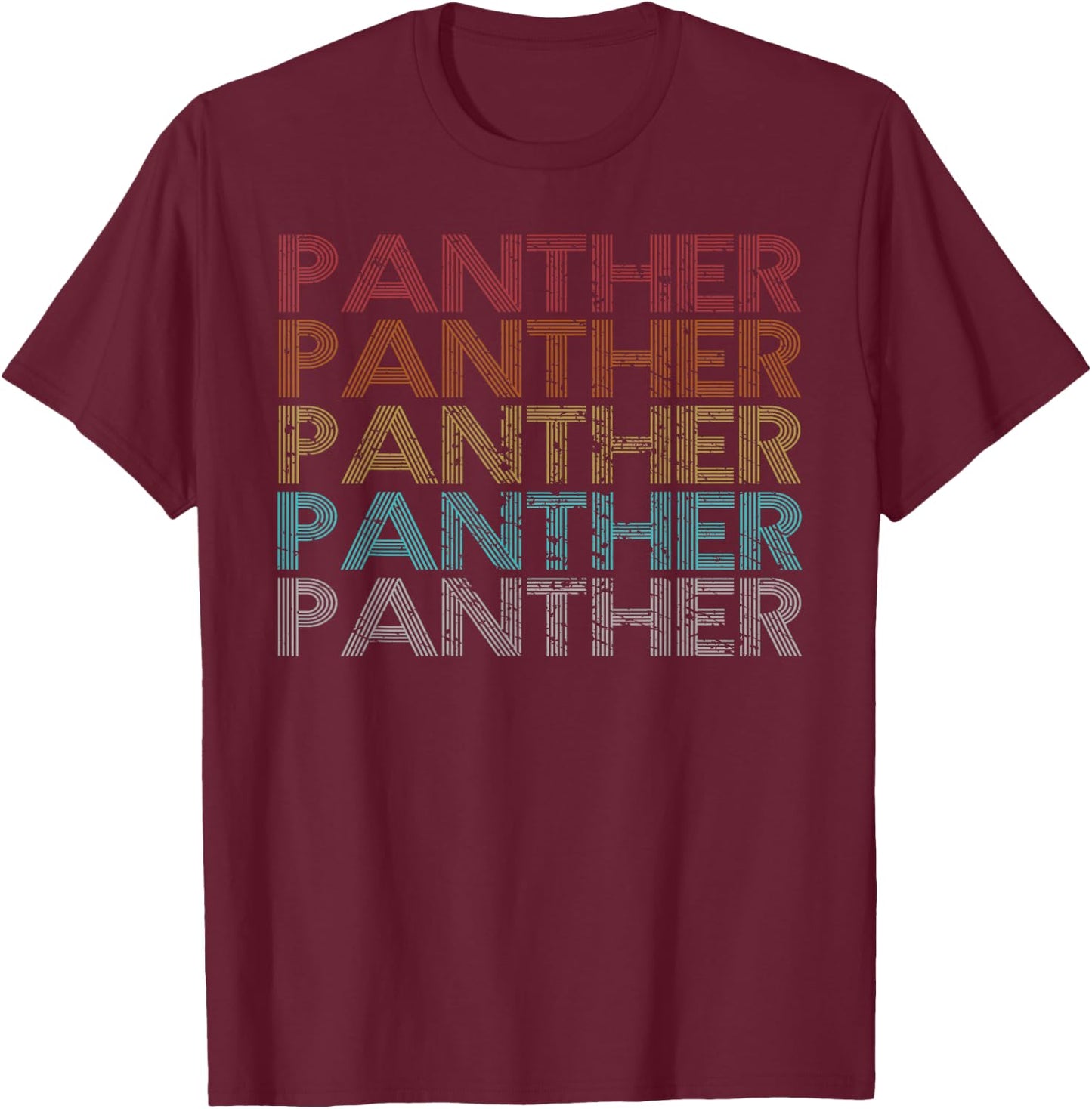 Retro Vintage Panther T-Shirt - T-Shirt | Maroon
