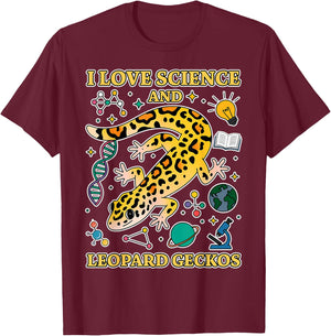 Leopard Geckos Science Student Leopard Gecko T-Shirt - T-Shirt | Maroon