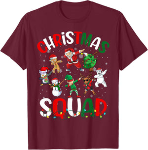 Dabbing Santa Elf Xmas PJs Christmas Girl Youth Boy Kids T-Shirt - T-Shirt | Maroon