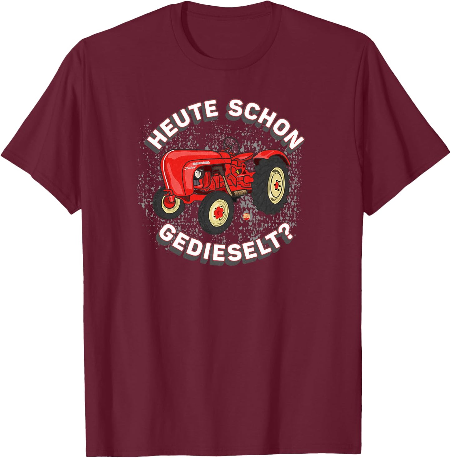 Heute Schon gedieselt? Trecker Schlepper, Traktor Geschenke Premium T-Shirt - T-Shirt | Maroon