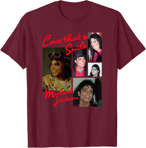 Michael Jackson 014 Back Print T-Shirt - T-Shirt | Maroon