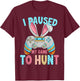 Happy Easter Day Bunny Egg Funny Teen Boys Men Kids Gamer T-Shirt - T-Shirt | Maroon