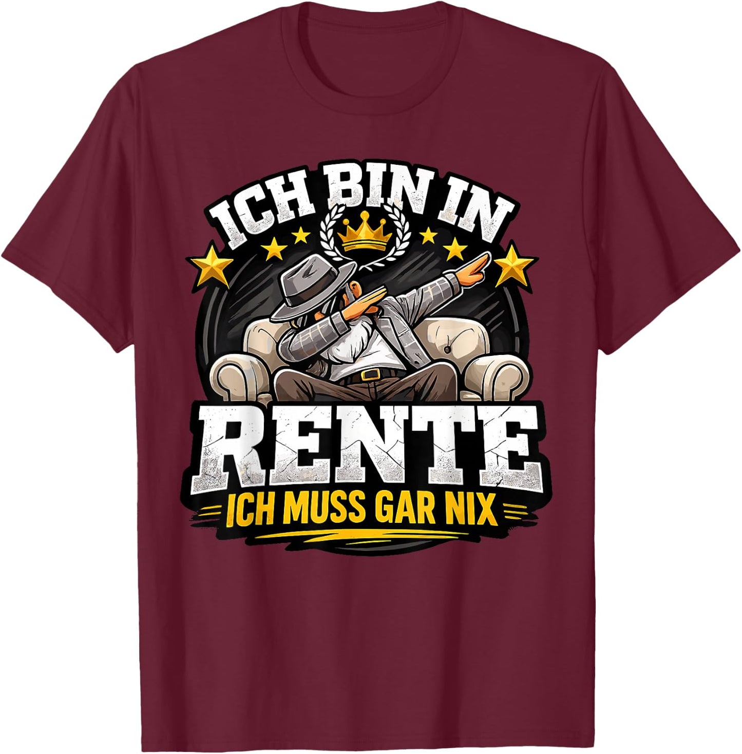 Rente 2026 Ruhestand Pension Pensionär Lustiges Rentner T-Shirt - T-Shirt | Maroon