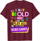 Gamer Idea & 90s Fancy Dress Older Gamer Mom T-Shirt - T-Shirt | Maroon