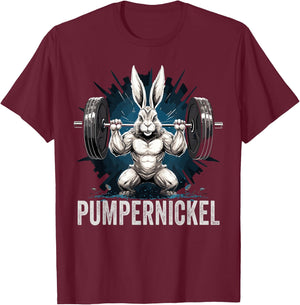 FUNNY ART Pumpernickel Fitness Bodybuilding Training , Women, Adult, Short Sleeve , Fitness , Black, S, Small T-Shirt - T-Shirt | Maroon
