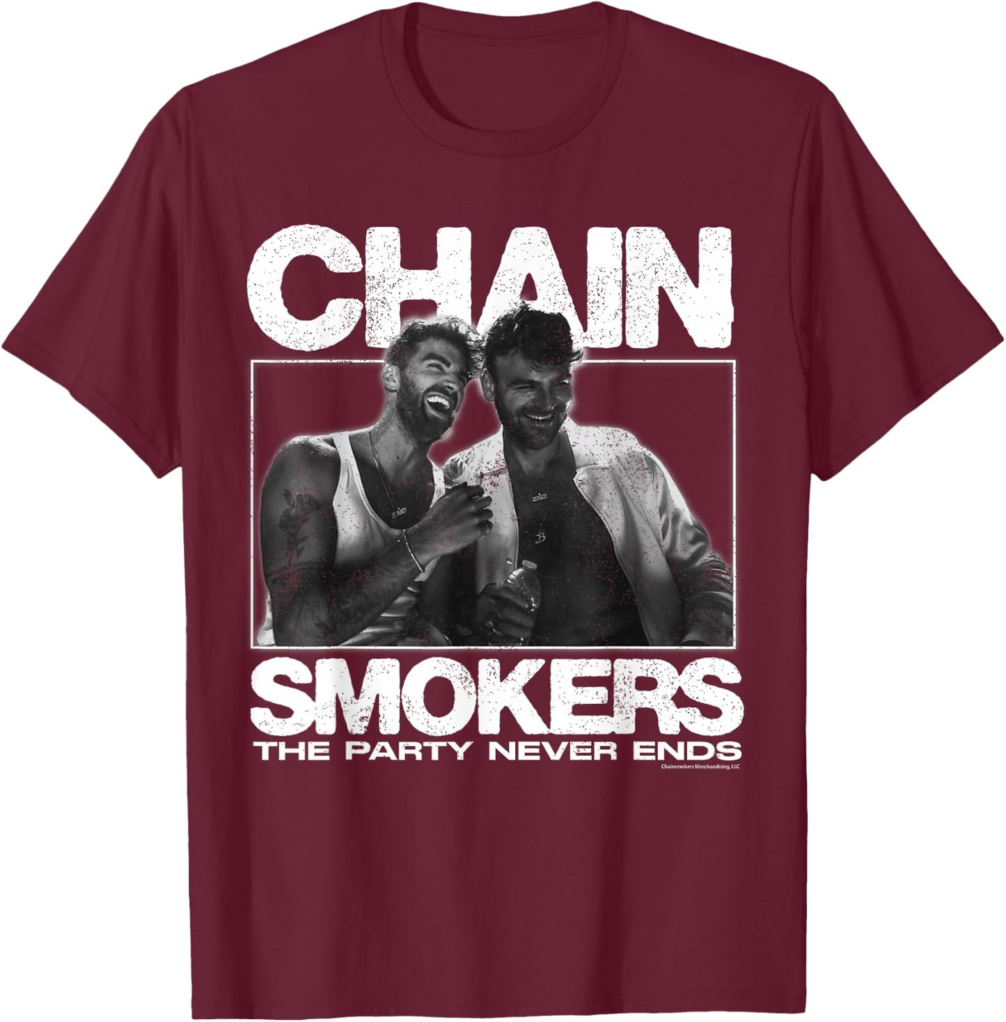 The Chainsmokers - The Party Never Ends T-Shirt - T-Shirt | Maroon