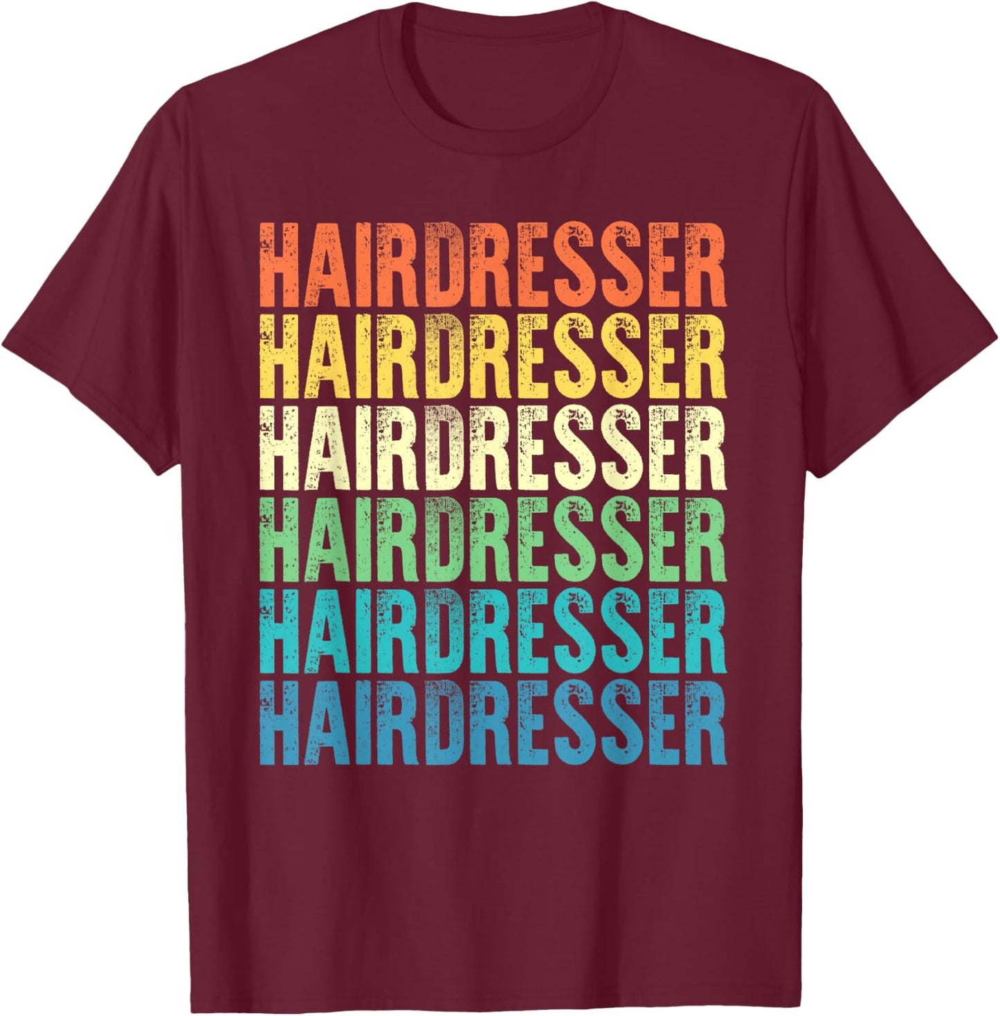 Hairdresser Vintage Style Job T-Shirt - T-Shirt | Maroon