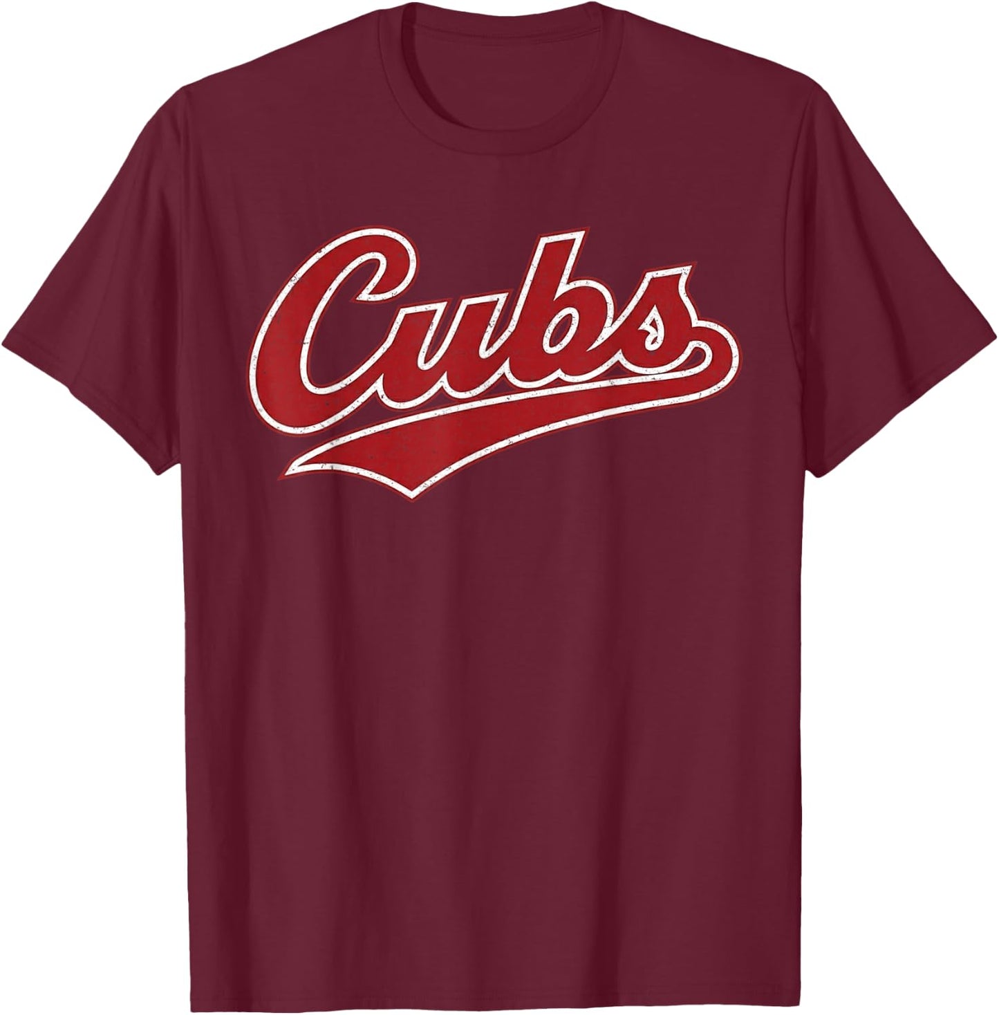 Vintage Cubs Name Retro Design Women and Kids T-Shirt - T-Shirt | Maroon
