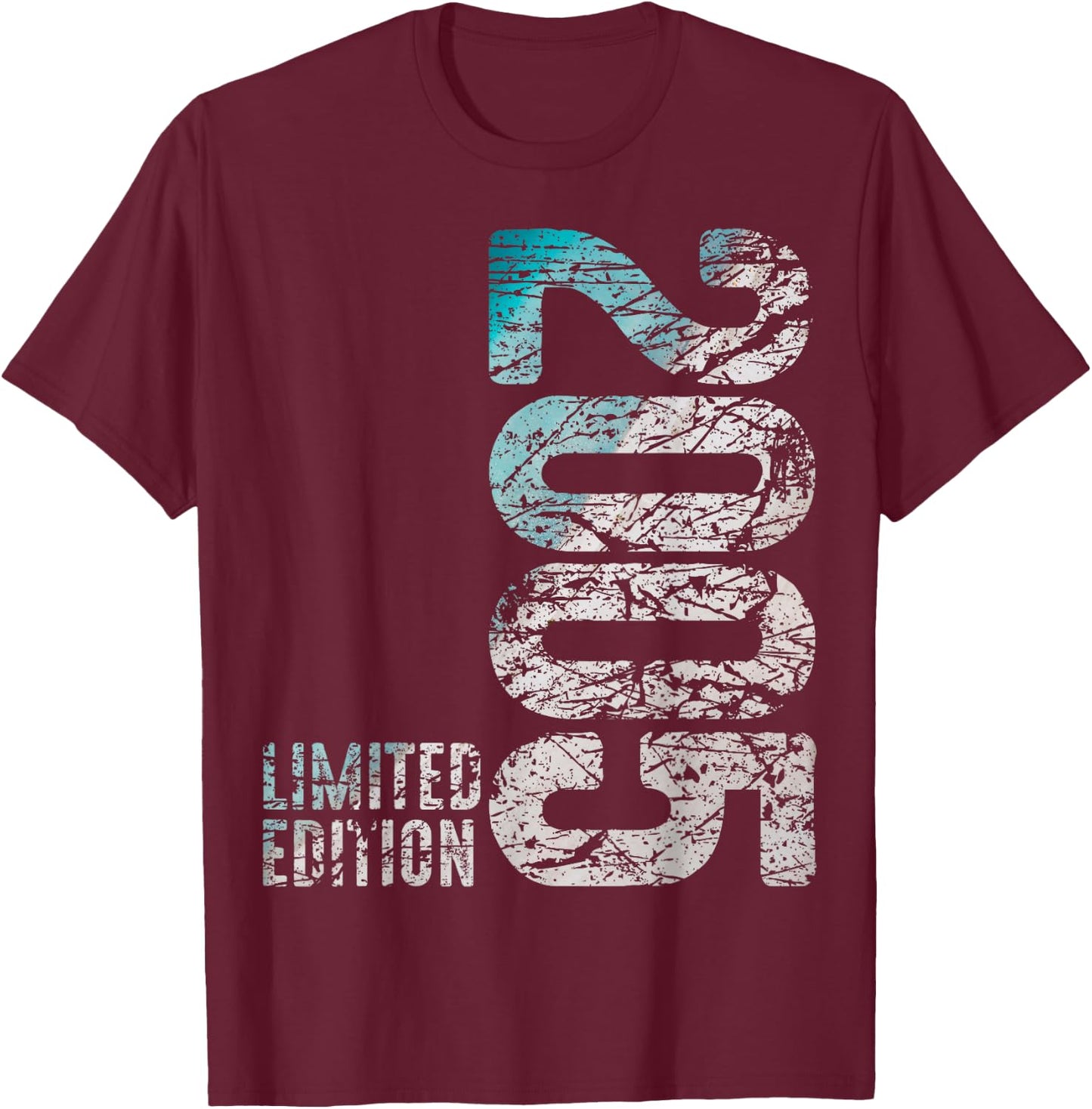 21. Geburtstag Mann Frau 21 Jahre 2005 Deko Geschenk Lustig T-Shirt - T-Shirt | Maroon