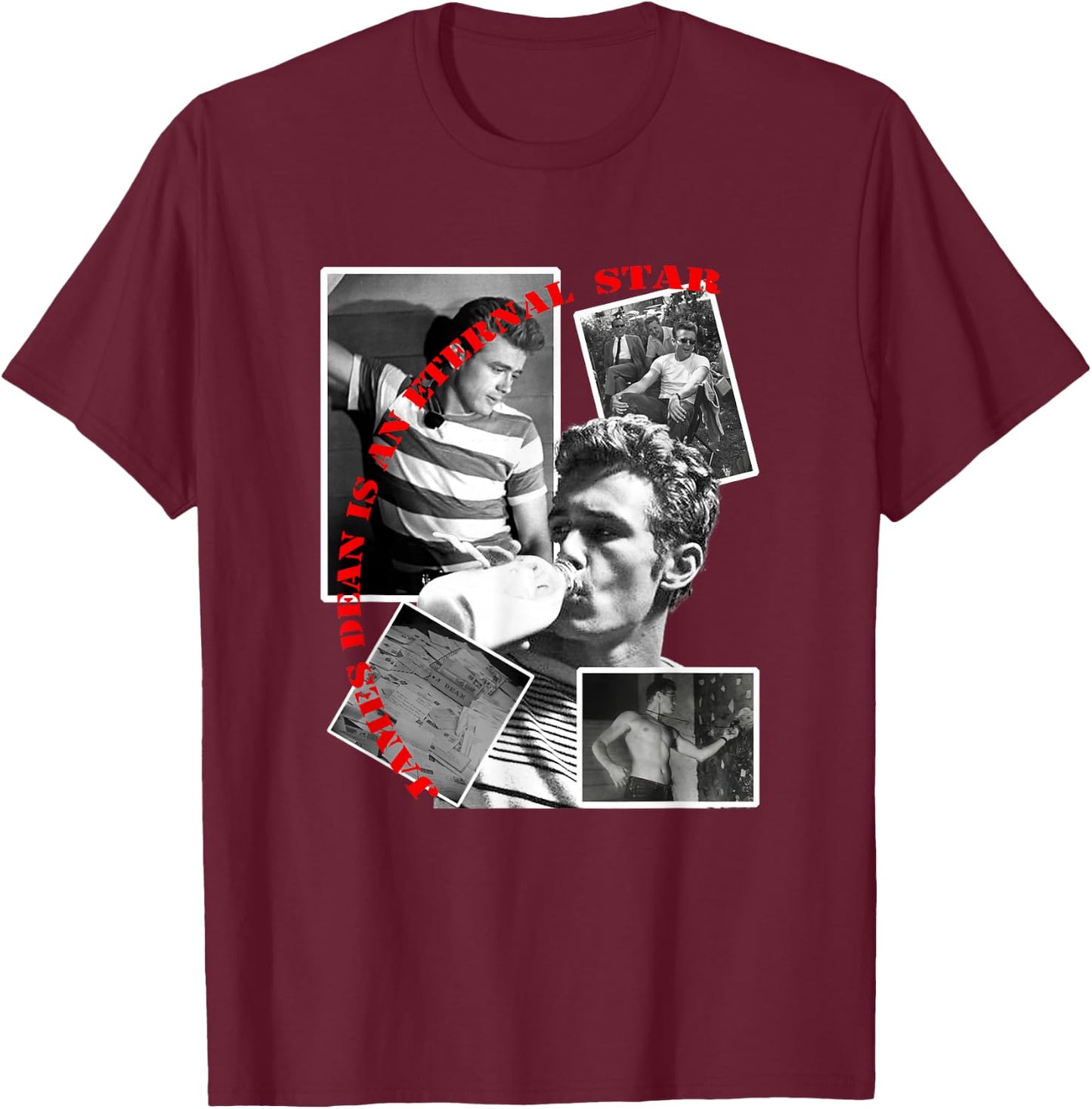 James Dean_007 T-Shirt - T-Shirt | Maroon