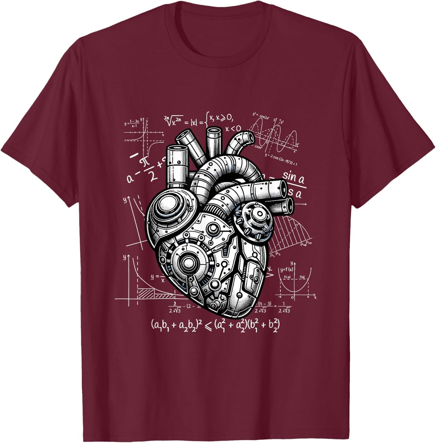 Robotic Ingenieur Mathematics Mechanics T-Shirt - T-Shirt | Maroon