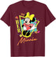 Disney Minnie Mouse Retro '90s Couples Matching Her Minnie T-Shirt - T-Shirt | Maroon