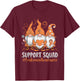 Leukemia Cancer Awareness Gnome Support Squad Orange Ribbon T-Shirt - T-Shirt | Maroon