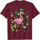 St Patricks Day Irish Flamingo Saint Pattys Paddys Women T-Shirt - T-Shirt | Maroon