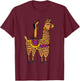 SmileteesPets Cute Dachshund Dog Riding Llama T-Shirt - T-Shirt | Maroon