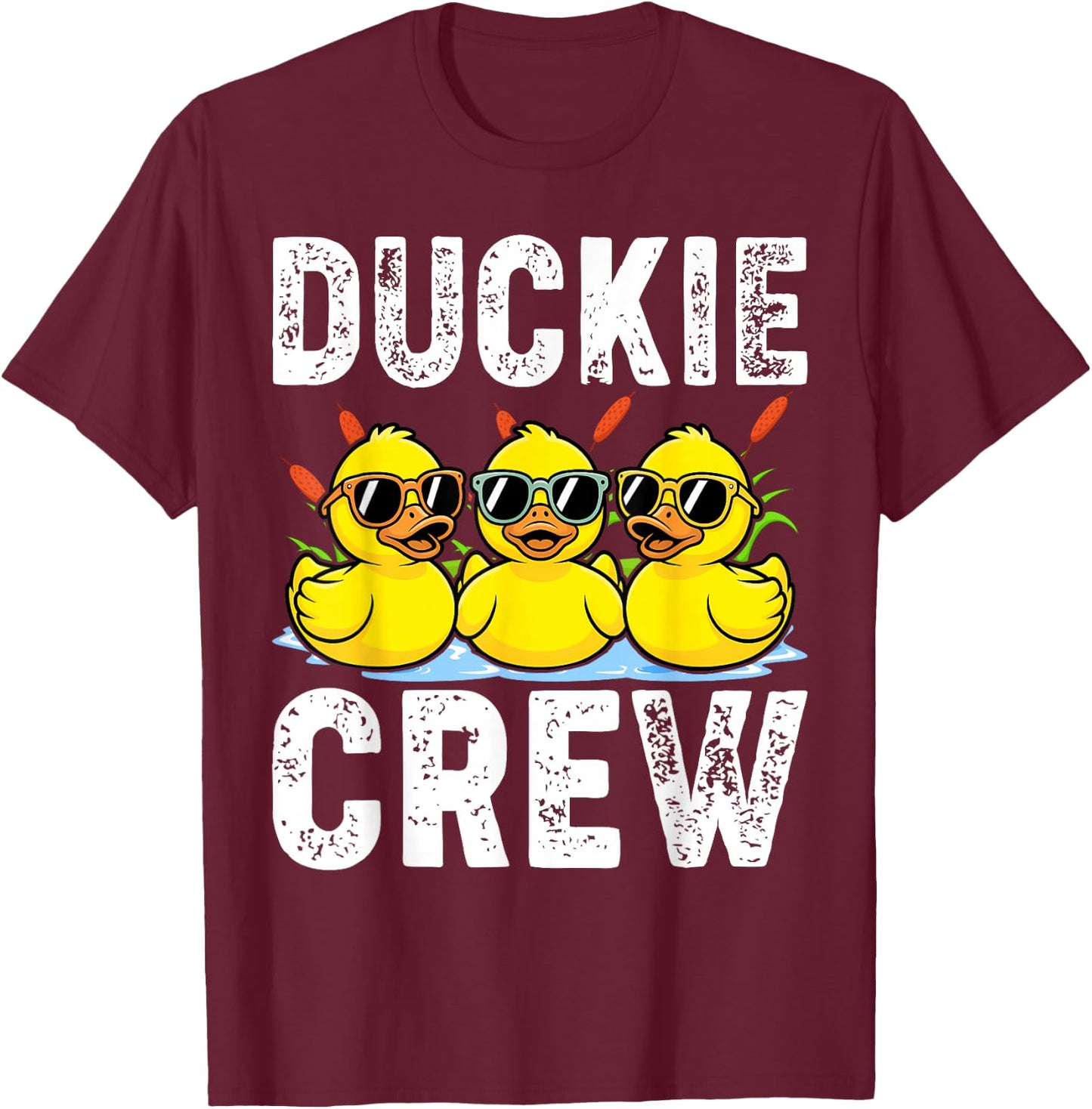 Rubber Duckie Crew Duckling Yellow Rubber Duck Rubber Ducky T-Shirt - T-Shirt | Maroon