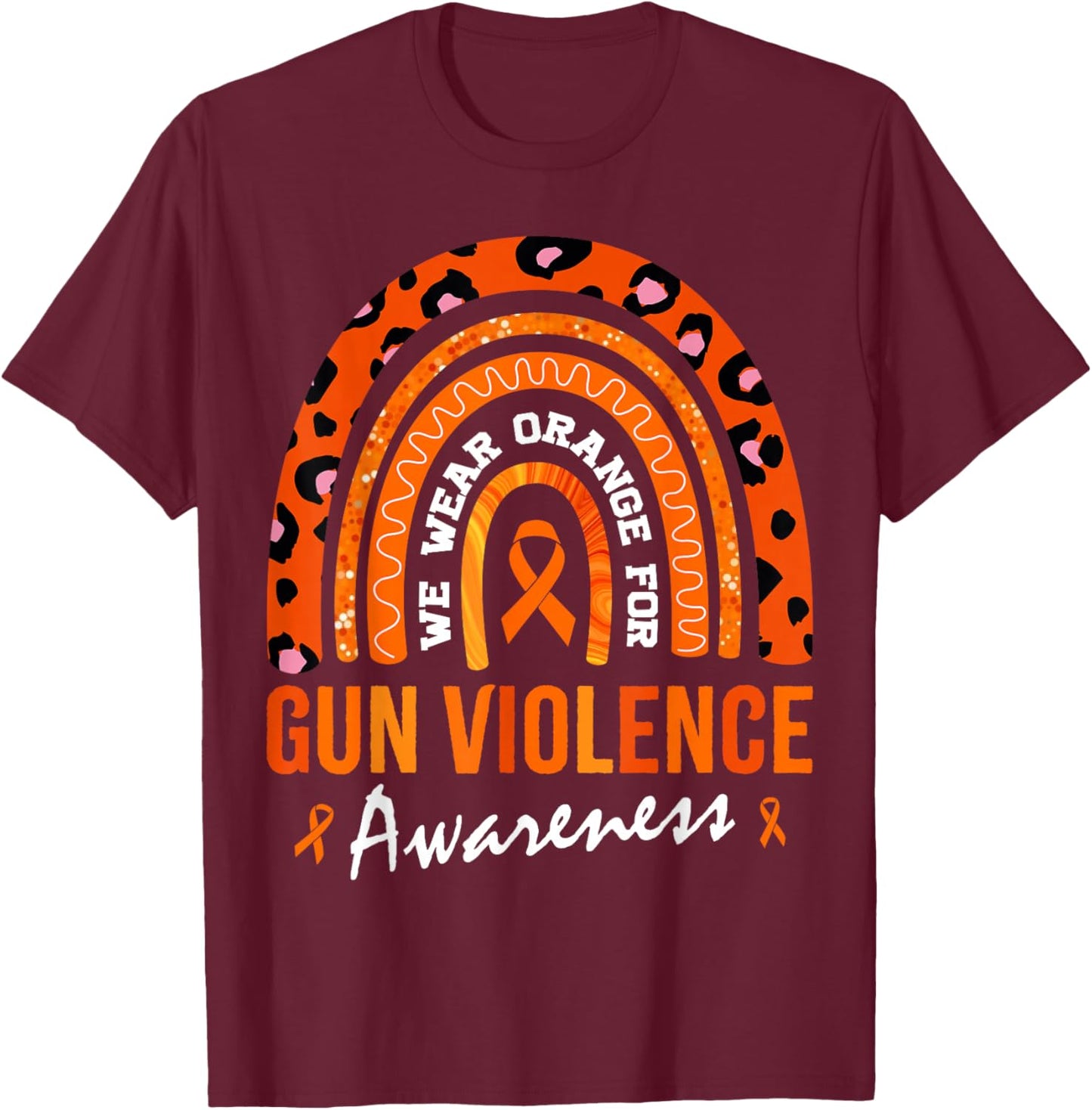 In June We Wear Orange for Gun Violence Awareness T-Shirt - T-Shirt | Maroon