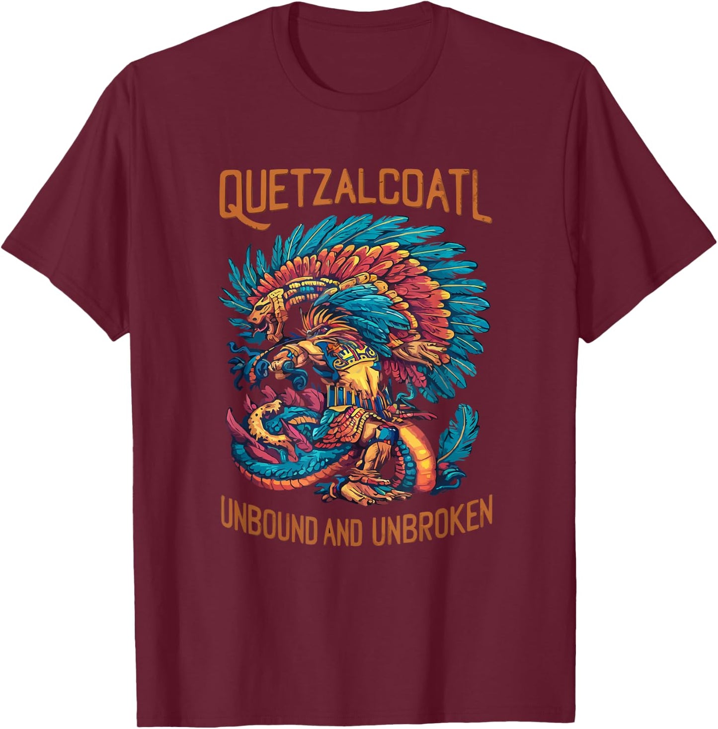 Aztec God Aztec Culture Mayan Indigenous Quetzalcoatl T-Shirt - T-Shirt | Maroon