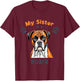 My Sister Is A Boxer Cute Dog Breed Kids T-Shirt - T-Shirt | Maroon