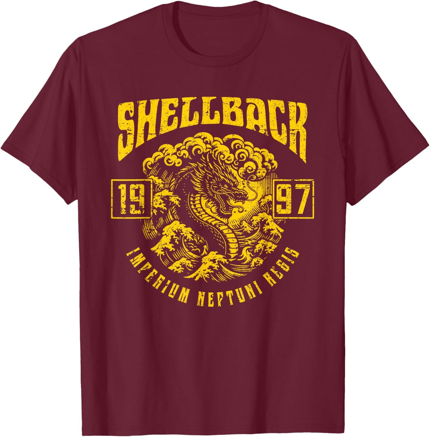 Shellback 1997 Equator Crossing Design for the year 1997 T-Shirt - T-Shirt | Maroon