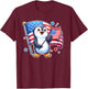 USA Patriotic Penguin Patriot 4th Of July T-Shirt - T-Shirt | Maroon