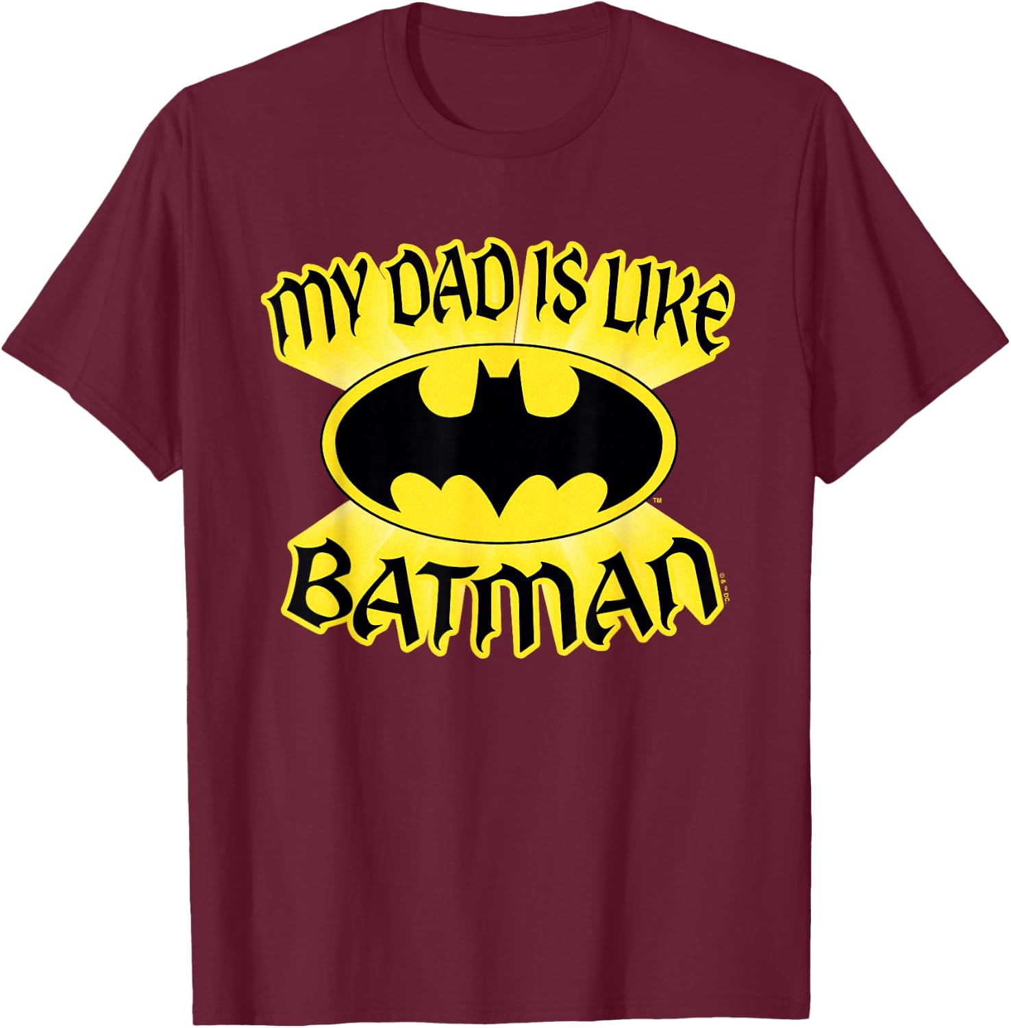 Batman Father's Day My Dad is Batman T-Shirt - T-Shirt | Maroon
