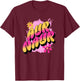 Viral Meme Official Men's Aur Naur Australian Accent Meme Cute Retro Aussie Oh No Black Short Sleeve Mock Collar Classic Fit T-Shirt - T-Shirt | Maroon