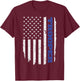 State Trooper Police Thin Blue Line USA Flag T-Shirt - T-Shirt | Maroon