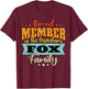 Fox Last Name Fox Family Fox T-Shirt - T-Shirt | Maroon